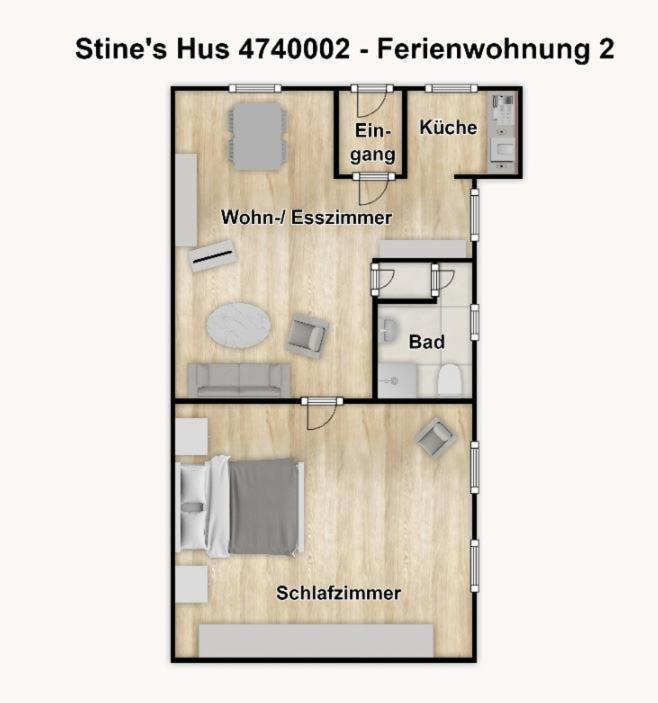 בורקום Stine'S Hus Ferienwohnung 2 מראה חיצוני תמונה